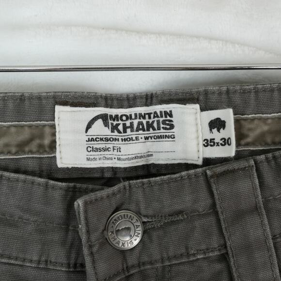 Mountain Khakis Pants Mens 35x30 Gray M's Camber 107 Utility Stretch Gorpcore - Picture 5 of 12